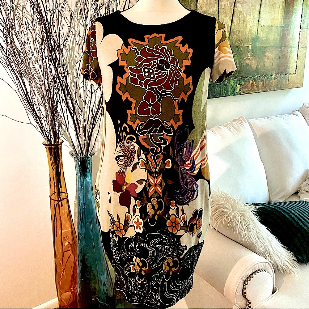 FUZZI - Jean Paul Gautier 🌷M 🌷Softest Comfy GORGEOUS dress w/ short Sleeves💕